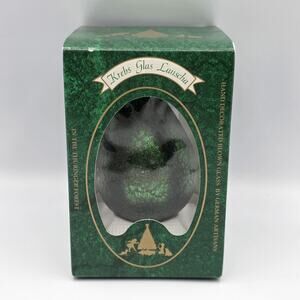 Vintage Krebs Glas Glass Lauscha Avocado Christmas Ornament Germany